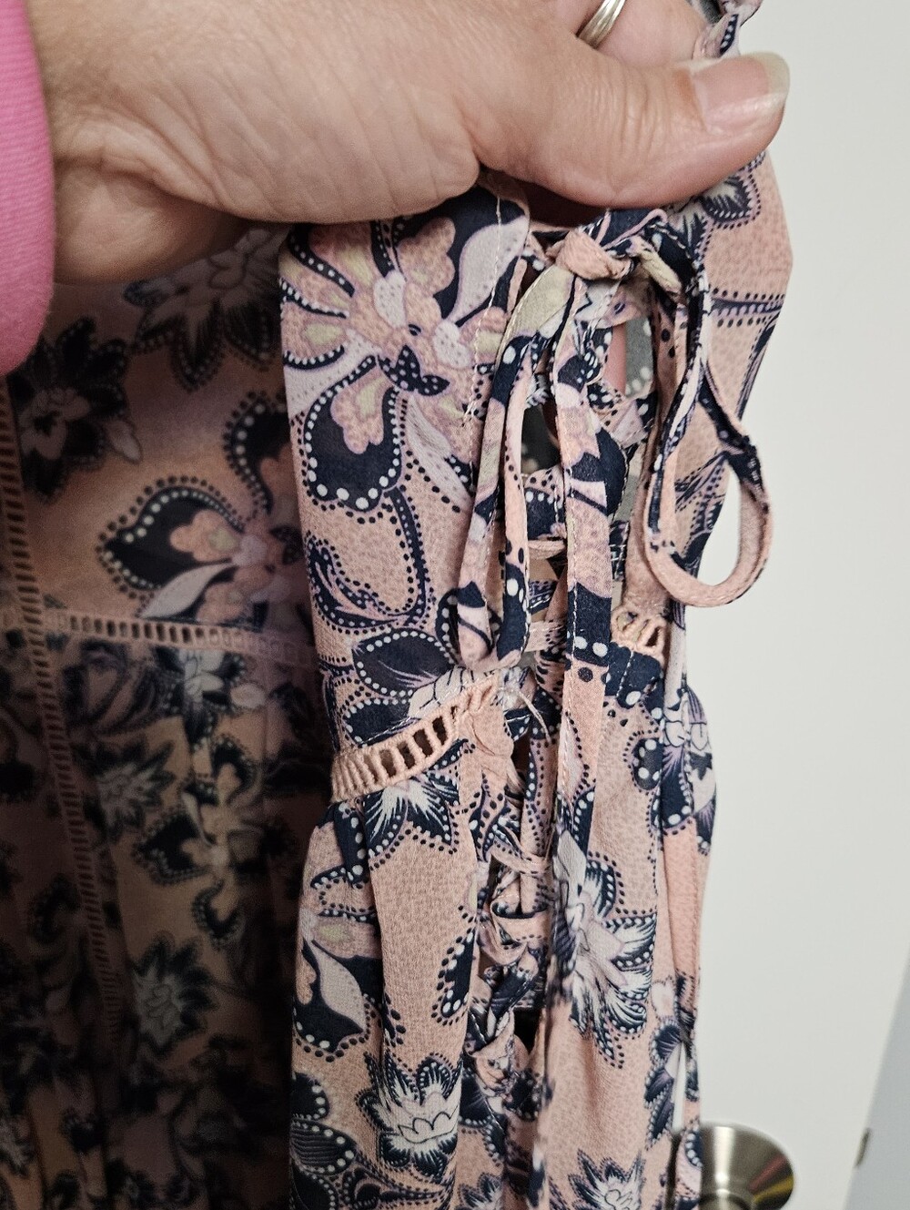 torrid Blush Pink Floral Tiered Tank Top - Picture 5 of 5